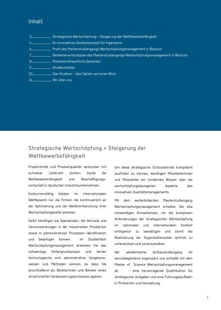 Lernen Sie den berufsbegleitenden Studiengang Wertschöpfungsmanagement besser kennen