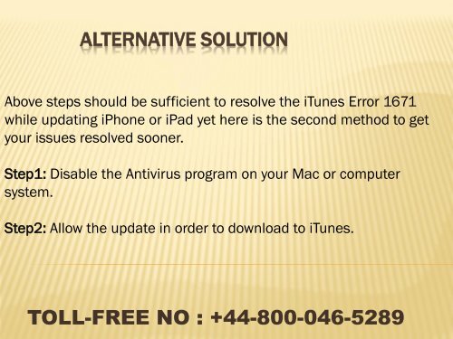 +44-800-046-5289 Steps to Fix iTunes Error 1671 when update or restoring iPhone or iPad? 