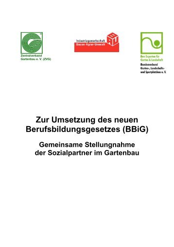 Gemeinsame Stellungnahme - IG Bauen-Agrar-Umwelt