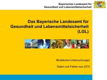 Blutalkoholuntersuchungen 2010 - Bayerisches Landesamt für ...