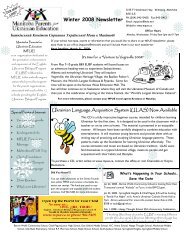 Winter 2008 Newsletter - Manitoba Parents for Ukrainian Education
