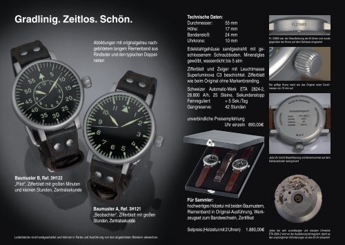 Uhren, Die Geschichte Schrieben - Aristo Vollmer GmbH