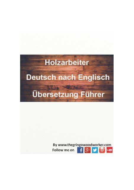 Holzarbeiter Deutsch nach Englisch Übersetzung Führung