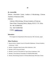 CV Dr. Juncai MA, Director, Information Center, Institute of - WFCC