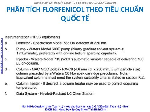 BCKH Ứng dụng của sắc ký hiệu năng cao (HPLC) trong phân tích thực phẩm