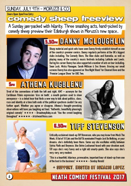 Neath Comedy Festival Brochure Preview