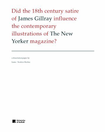 Did the 18th century satire of James Gillray influence the contemporary illustrations of The New Yorker magazine? - by Teo Mechea