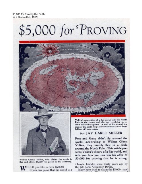 $5,000 for Proving the Earth 