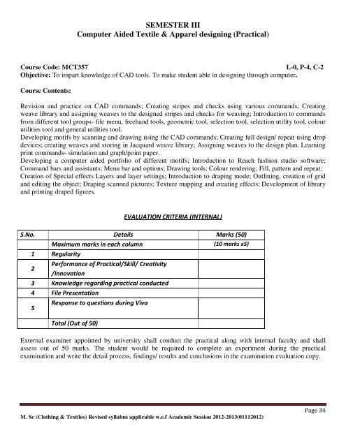 (Clothing & Textiles) [Applicable for the Batch 2012-13 ... - Tmu.ac.in