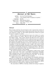 Abstract of PhD Thesis - UPC