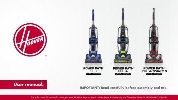 Hoover Power Path Pro Advanced Carpet Cleaner - FH51102 - Manual