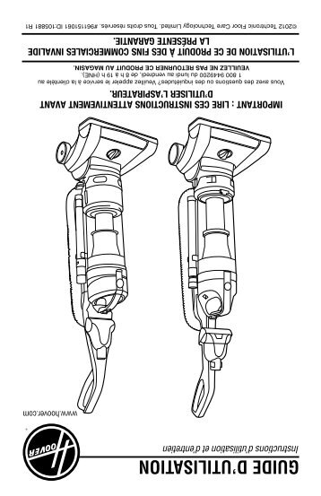 Hoover WindTunnel 2 Rewind Upright - UH70825 - Manual