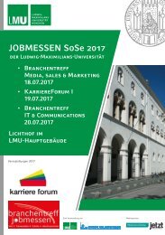 Jobmessen Sommersemester LMU