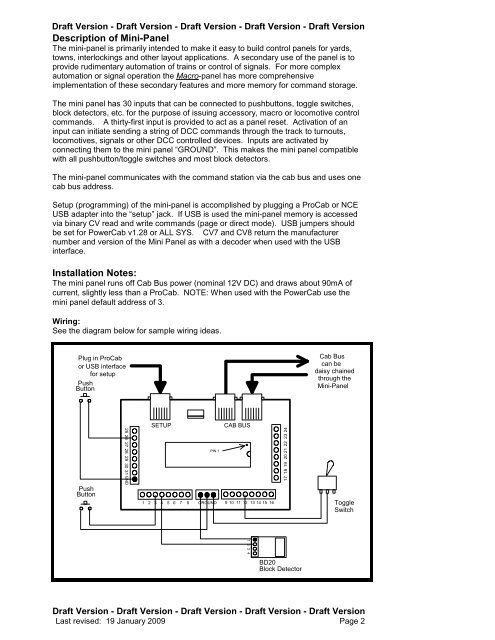 Mini-Panel Technical Reference