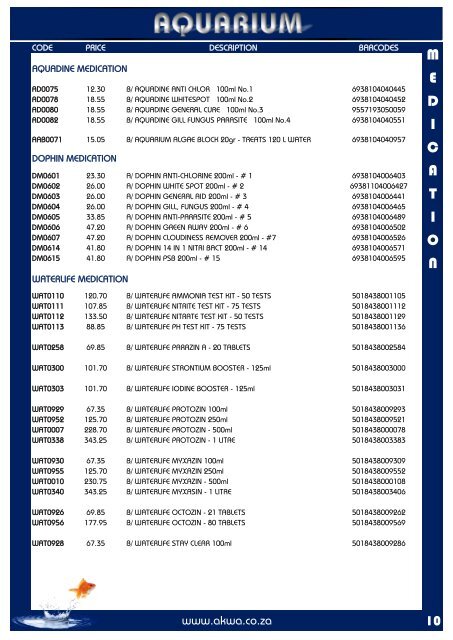 Pricelist with Barcodes