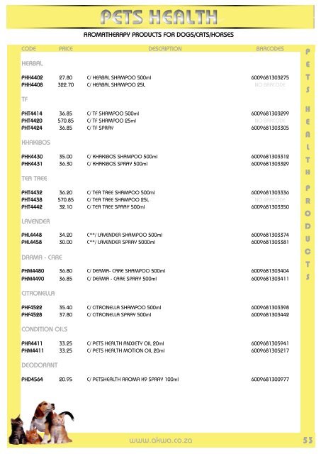 Pricelist with Barcodes