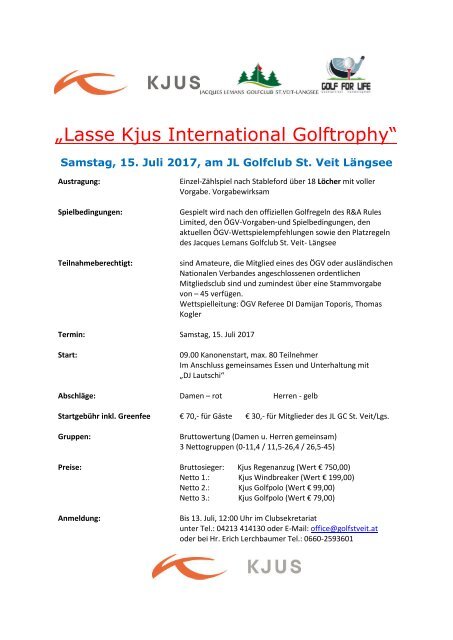 LK International Golfturnier 2017