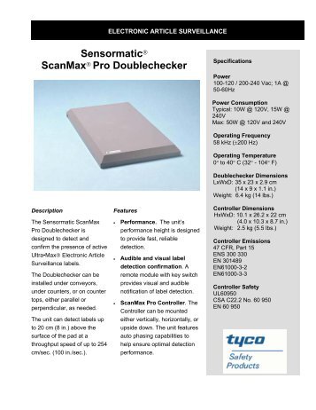 ScanMax Pro Doublechecker - Sensormatic