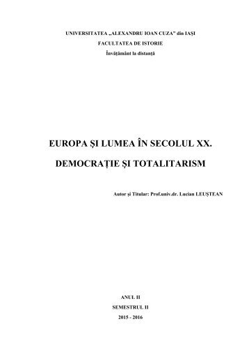 Europa-si-lumea-in-secolul-XX.-Democratie-si-totalitarism