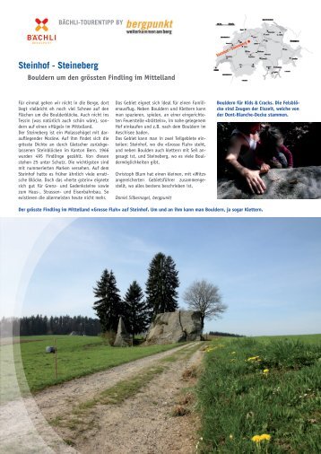 Tourentipp 05.2017 Steinhof - Steineberg