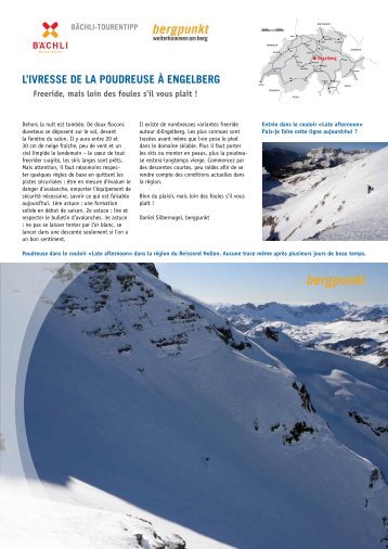 Proposition de sorti 12.2015 Freeride au Engelberg