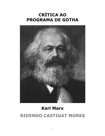 Marx - Crítica ao Progama de Gotha