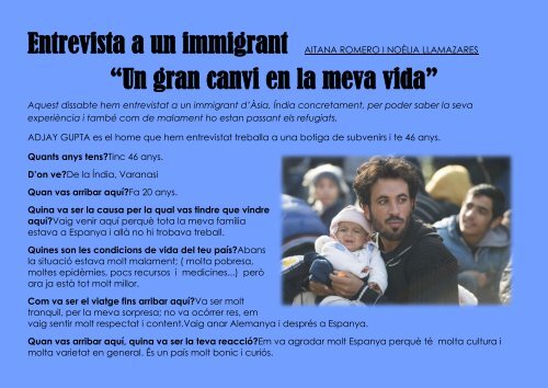 ENTREVISTES IMMIGRACIÓ