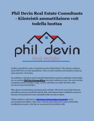 Phil Devin Real Estate Consultants - Kiinteistö ammattilainen voit todella luottaa