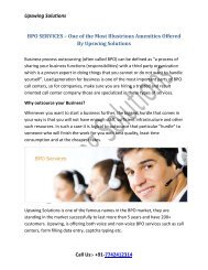 BPO SERVICES – One of the Most Illustrious Amenities