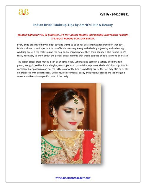 Indian Bridal Makeup Tips by Amrits Hair &amp; Beauty