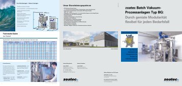 zoatec Batch Vakuum- Prozessanlagen Typ BG: Durch geniale ...