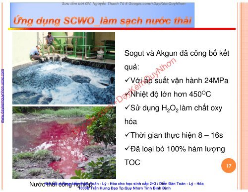 TÌM HIỂU TRẠNG THÁI SIÊU TỚI HẠN CỦA NƯỚC (SUPERCRITICAL WATER) VÀ ỨNG DỤNG