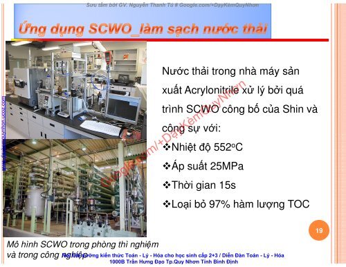 TÌM HIỂU TRẠNG THÁI SIÊU TỚI HẠN CỦA NƯỚC (SUPERCRITICAL WATER) VÀ ỨNG DỤNG