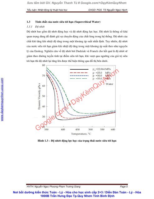 TÌM HIỂU TRẠNG THÁI SIÊU TỚI HẠN CỦA NƯỚC (SUPERCRITICAL WATER) VÀ ỨNG DỤNG