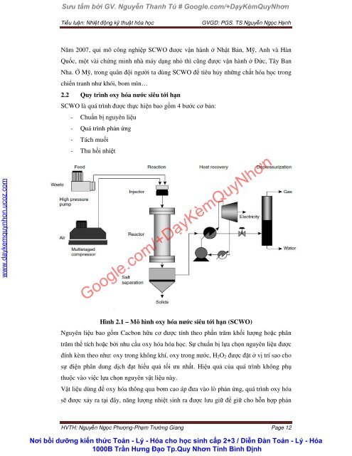 TÌM HIỂU TRẠNG THÁI SIÊU TỚI HẠN CỦA NƯỚC (SUPERCRITICAL WATER) VÀ ỨNG DỤNG