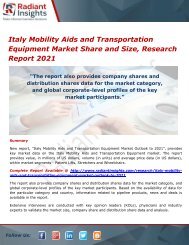 Italy Mobility Aids and Transportation Equipment Market Share, Opportunities and Outlook 2021