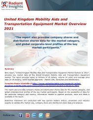 United Kingdom Mobility Aids and Transportation Equipment Market Share and Size, Research Report 2021