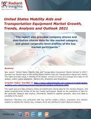 United States Mobility Aids and Transportation Equipment Market Growth, Trends, Analysis and Outlook 2021