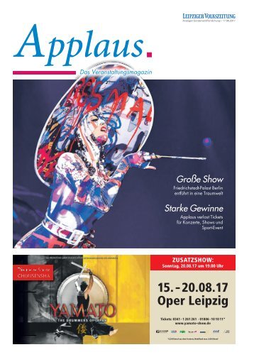 Applaus. - Das Veranstaltungsmagazin der Leipziger Volkszeitung | Ausgabe Juni 2017