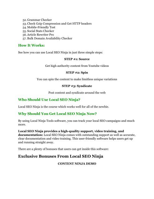 Local Seo Ninja Review - MASSIVE $23,800 BONUSES NOW!