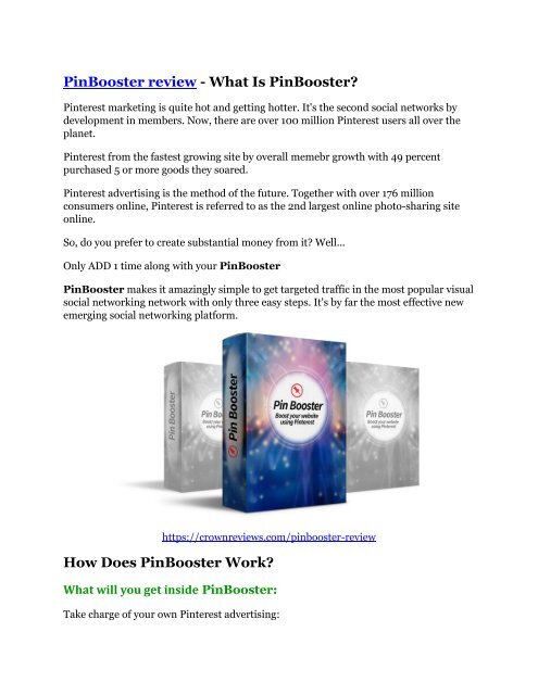 PinBooster Review -(FREE) $32,000 Bonus & Discount