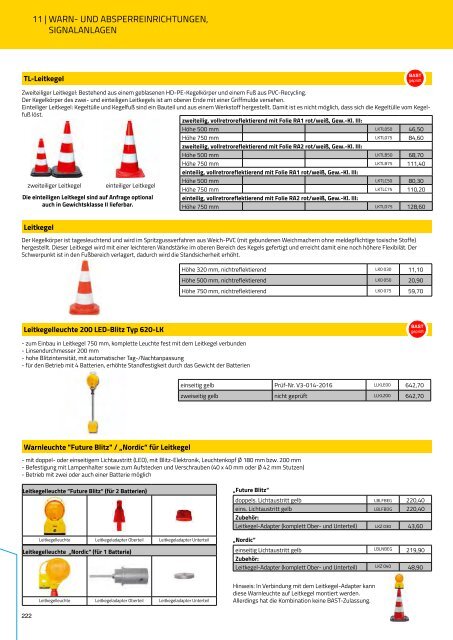 Preisliste 2018 | Verkehrszeichen und Zubehör