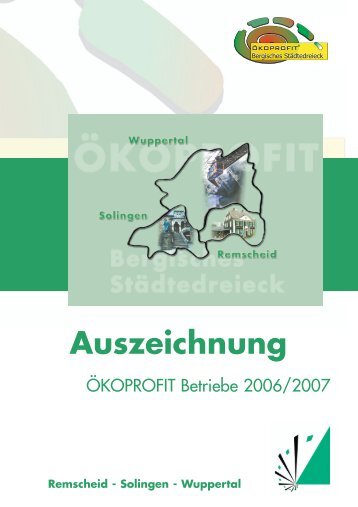 ÖKOPROFIT® Bergisches Städtedreieck 2006/2007