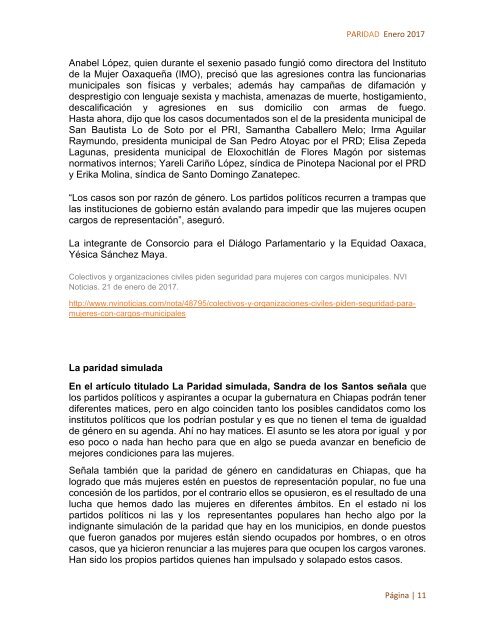 Enero 2017. Informativo de Equidad y Paridad de Género