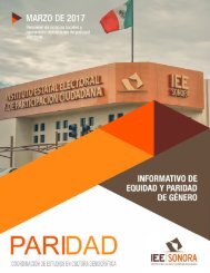 Marzo 2017. Informativo de Equidad y Paridad de Género