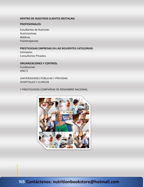 Catálogo de Productos Nutrition bookstore 2017