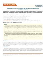 Abnormal Levels of Consciousness and their Electroencephalogram Correlation- A Review