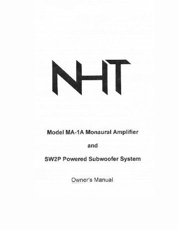 Modal MA-1A Monaural Amplifier - NHT
