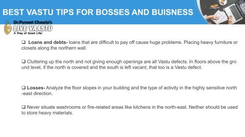 BEST VASTU TIPS FOR BOSSES AND BUISNESS (2)