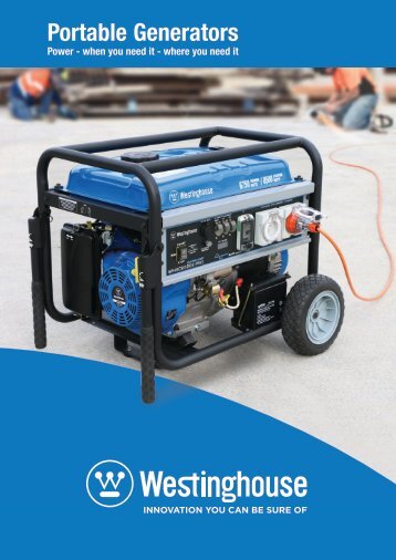 Westinghouse Portable Generators Brochure - 2017-02